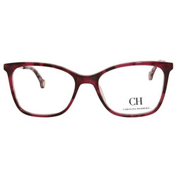 NWT Carolina Herrera VHE846K Black White Square 53mm Eyeglasses main image 4